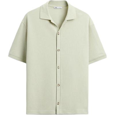 Shirts Men's Light Green Lapel Moderate Other 9240400-526