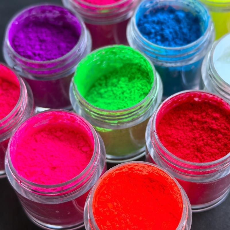 12-teiliges UV-Glitzerpulver-Set Lebendige Kunstpigmente für Basteln &