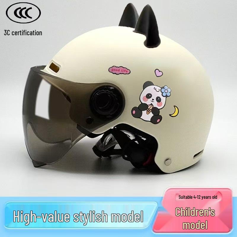 3C Certified Kids' Electric Bike Helmet: Cute, Breathable, Lightweight, Sun-Protective for Boys & Girls