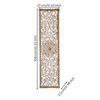 Floral Scroll Wall Plaque Medallion Design Vintage Wooden Decor Beige Brown