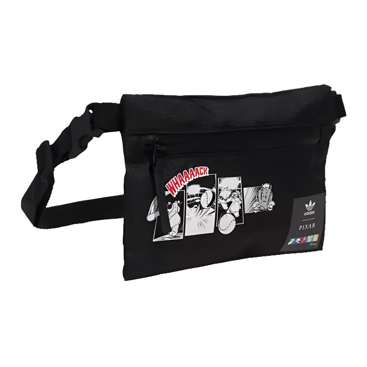 Adidas Originals Pouch Pixar Disney Collaboration Graffiti Sports Shoulder Bag Unisex Shoulder Bag Black HE3028 Black