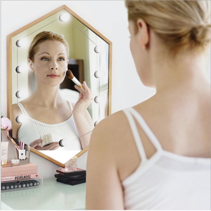 Hollywood 3-Color USB Makeup Mirror Light for Bathroom & Beauty Table