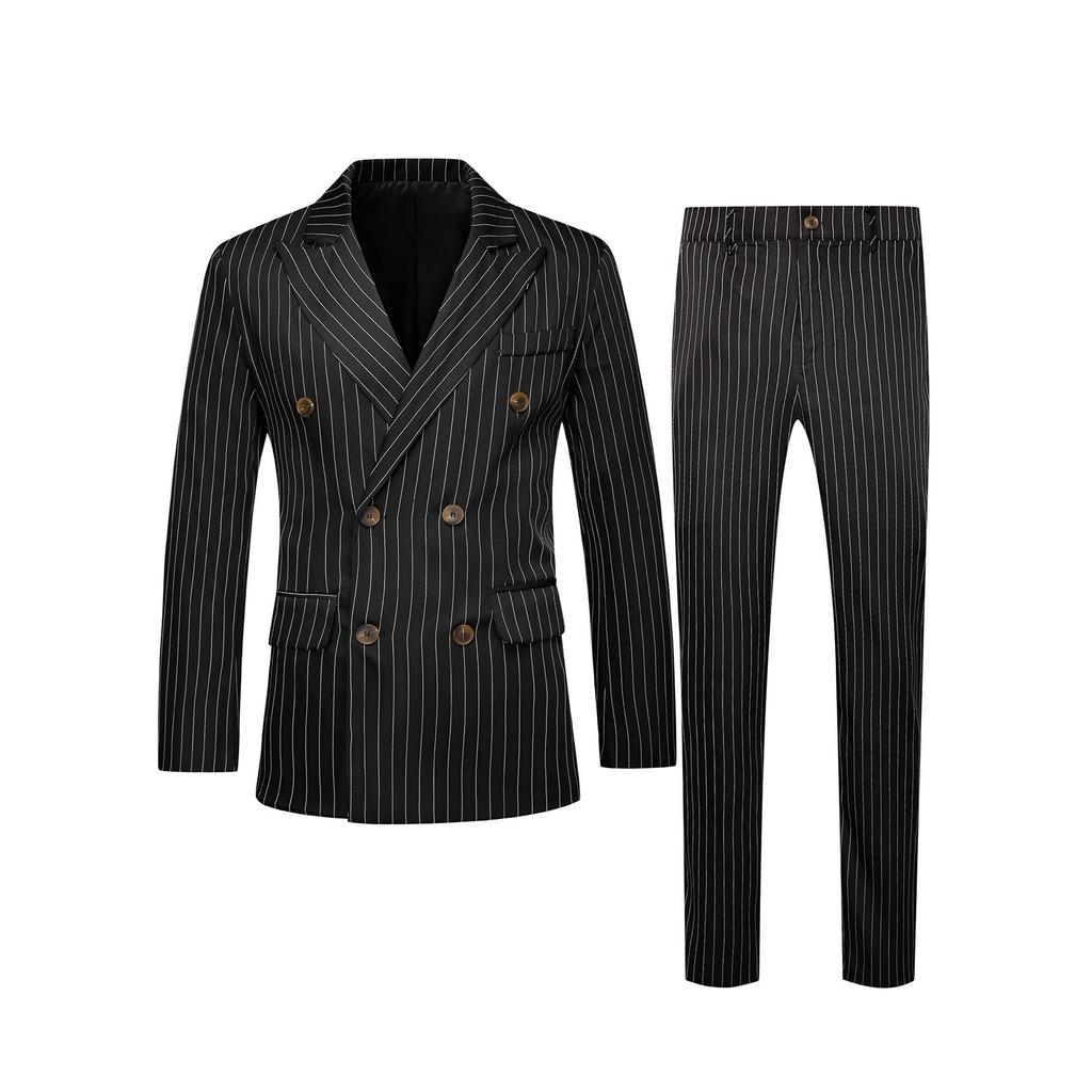Men's Clothing, Formal Suits with Stripes, Trousers for Business, Formal Dinners, Weddings