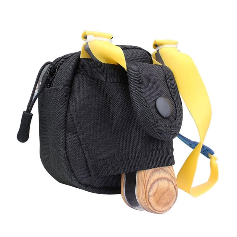 Tactic Sling Shoot Bag Sling Shoot Balls Pouch Waist Bag Compact Belt Pouch Sling Shoot Holder for Outdoor Hunting Sport