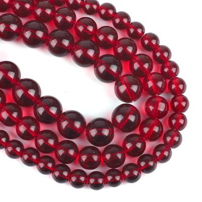 Crystal Glass Beads Glass Imitation Pomegranate Beads Loose Spacer Bead for DIY Jewelry Bracelet Necklace Making