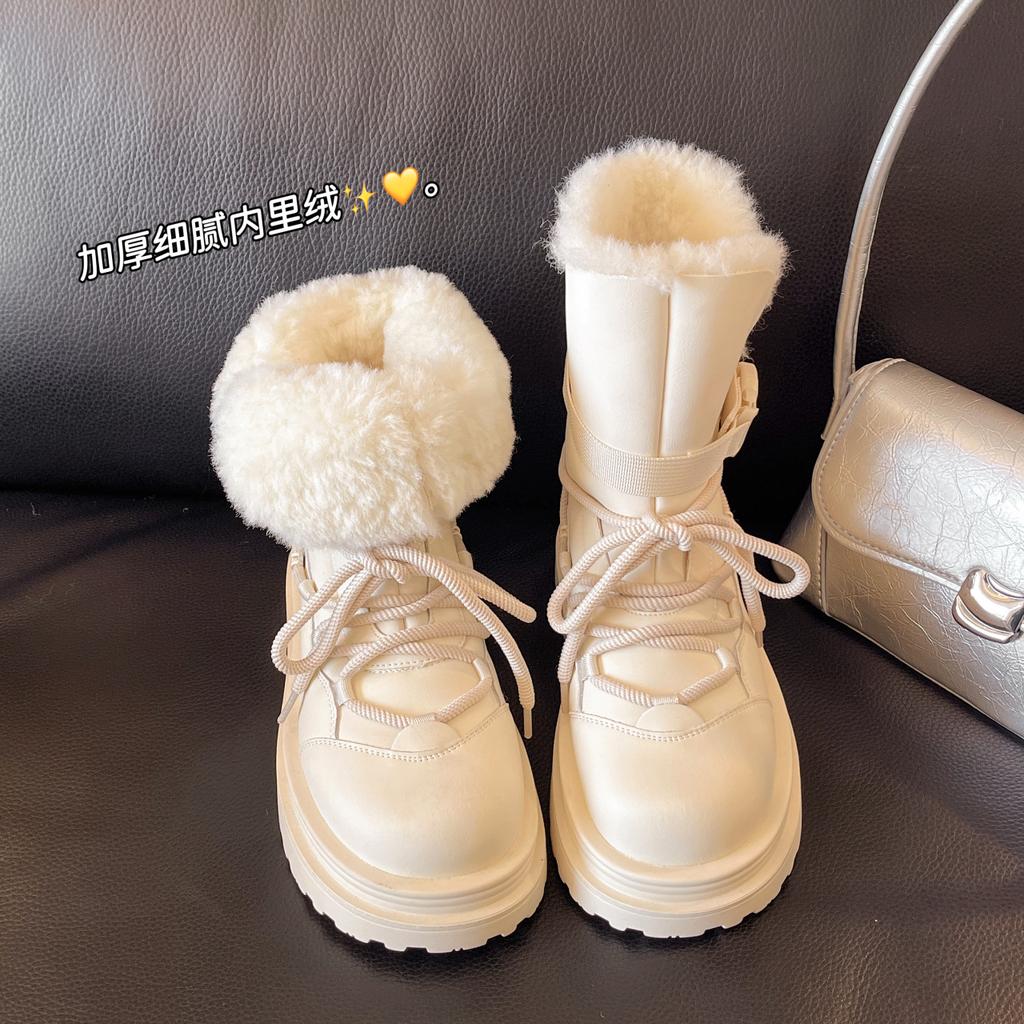 Women's Plus Size Winter Warm Snow Boots Padded Lining Waterproof Ankle Boots Anti-slip Outdoor Hiking Mountaineering Sports Boots