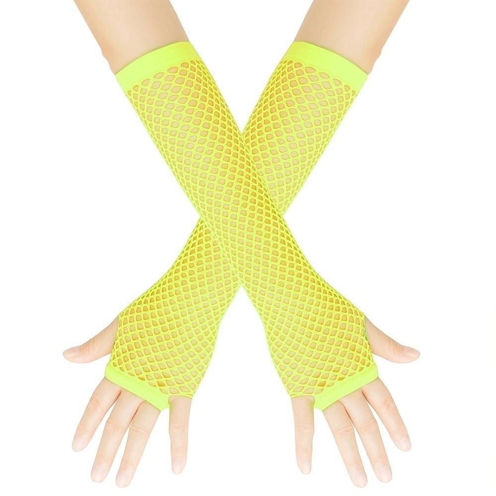 Fingerless Fishing Net Gloves Long Long Gloves Fashion Mesh Gloves Women