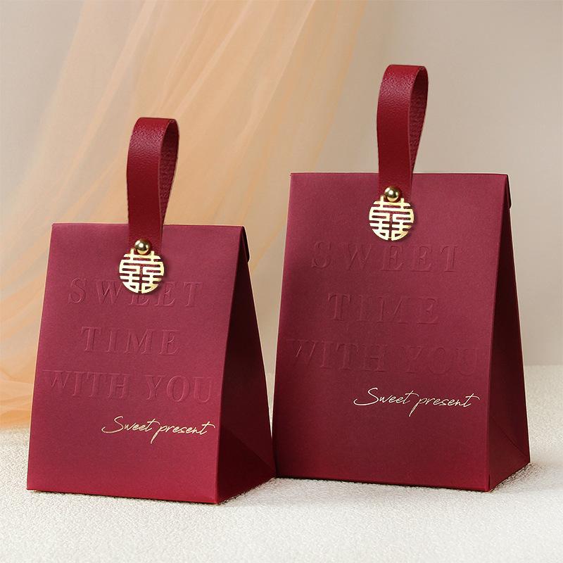 10 יחידות קופסת מתנה יצירתית ניידת קופסת נייר לממתקים לחתונה אריזות למסיבה קופסת נייר