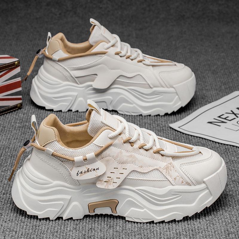 New Fashion Men 's Four Seasons Comfortable Thick Sole Shoes Students BoysTrending Soft Sole Breathable Casual Running Sneakers