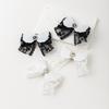 Flat Clip Hairpin Wing Studded Balletcore Headwear Bunches Clip Elegant Rhinestones Bowknot Hair Clip Photo Props
