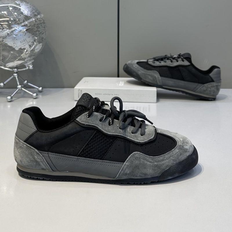 Men'S Retro Sport Casual Training Shoes Classic Dequn Flat Bottom Running Shoes Breathable Synthetic Upper Eva Insole