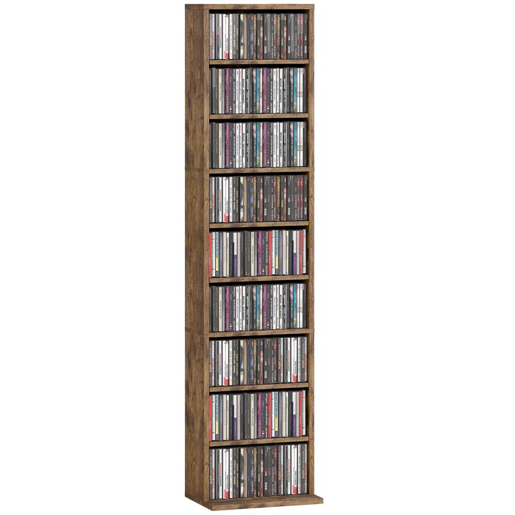 260 Narrow CD Storage Unit - Rustic Brown