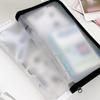 Portable Clear File Bag Zippered Closure Storage Pouches Multifunctional Receipt Organiser For School Office Supplies