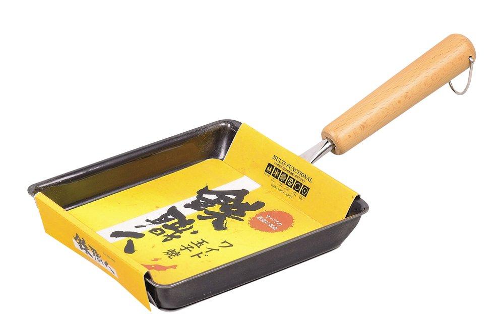 Pearl Metal Wide Tamagoyaki Frying x IH Made in Pan, 17.5 19cm, Compatible, Ironworks, Japan, HB-909