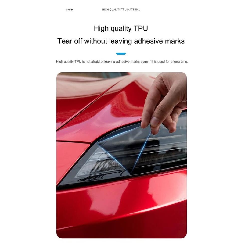 For Tesla Model 3 Highland Headlight Taillight Protective Film for Model 3+ Headlamp TPU Blackened Color Changing Films Full Fit
