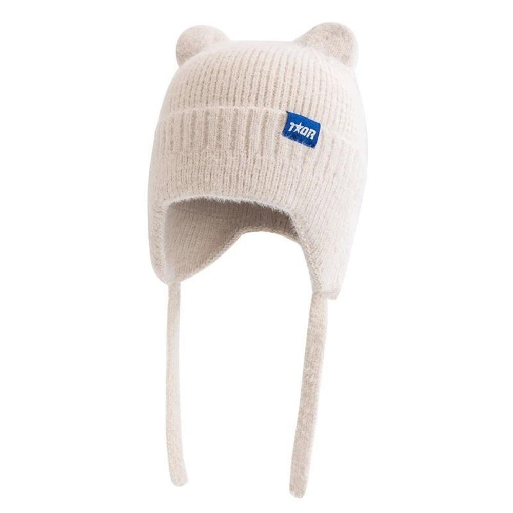 Warm Windproof Winter Hat Kpop Style Knitted Hat New Cute Cat Ear Earflap