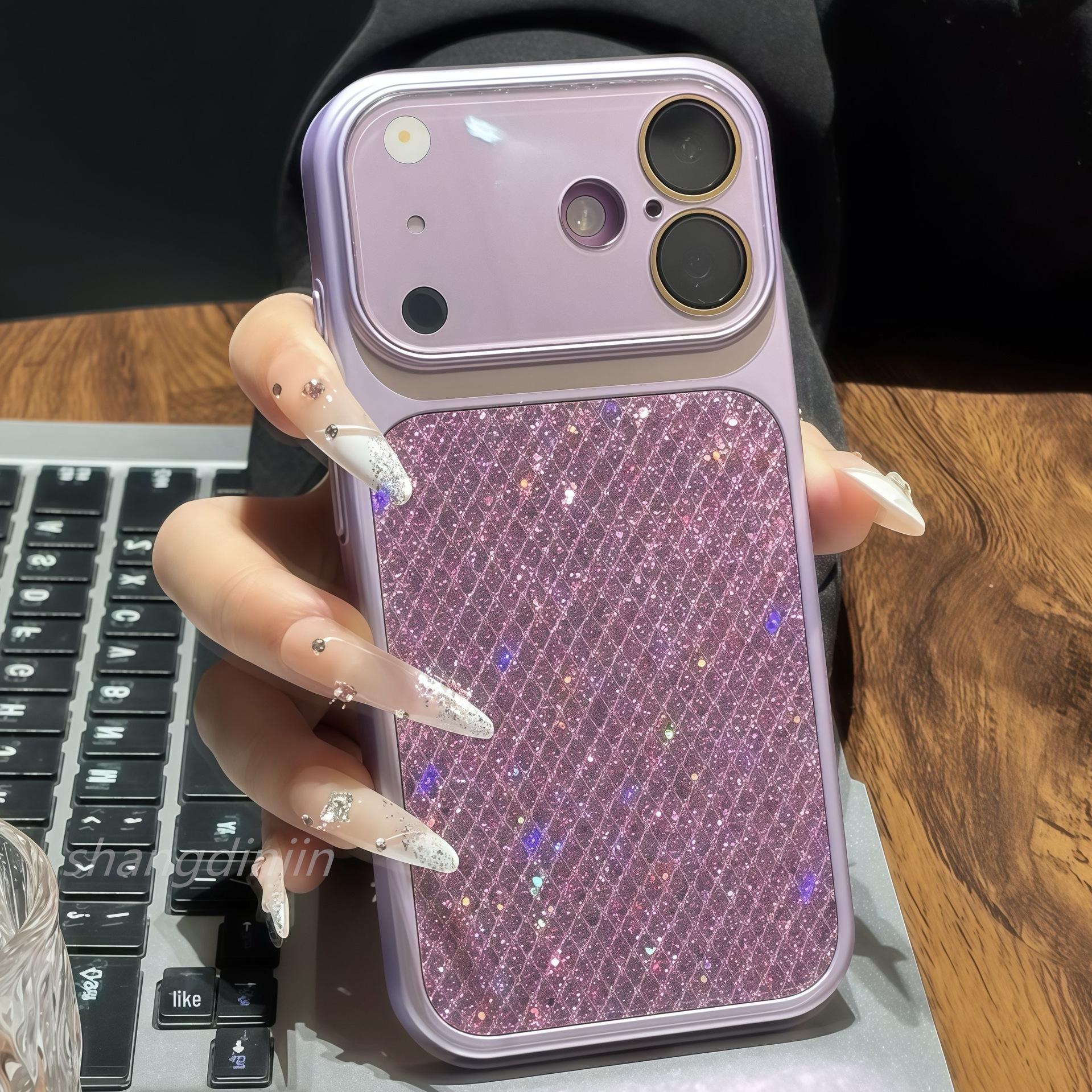 

Glitter Phone Case with Lens Protector for iPhone 17/16 Pro/15, Compatible with Apple 14/13 Pro Max Apple 14 Pro
