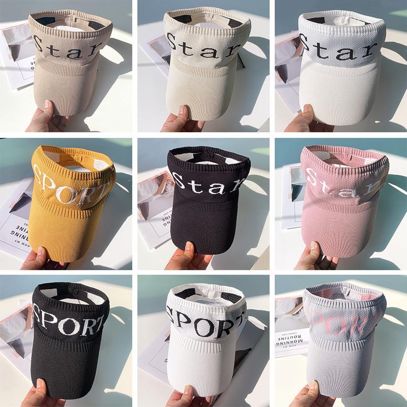 Empty top sun hat women's summer sun protection sun shade topless letter duck tongue sun hat