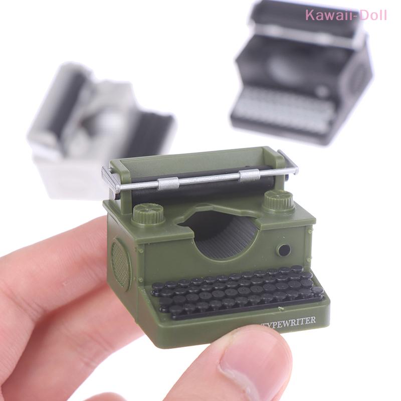 1Pcs Simulation Typewriter Model 1:12 Doll House Mini Ornaments Doll Toy Scene Props