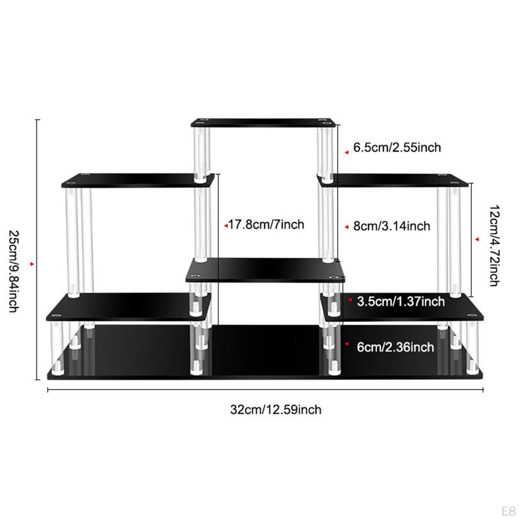 Acrylic Display Riser Stand Showcase Fixtures Elevated Rack Business Living