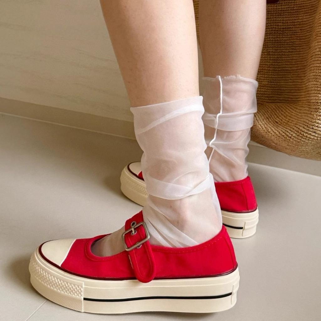 Thick-soled One-pedal Shallow-mouth Canvas Shoes for Women's 2025 New Fashion Versatile One-word Buckle Mary Jane Casual Shoes