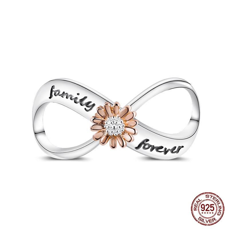 Brand New Copper Fashionable Gold Sunflower Heart Charm Beads For Brand Original Bracelet Diy Jewelry