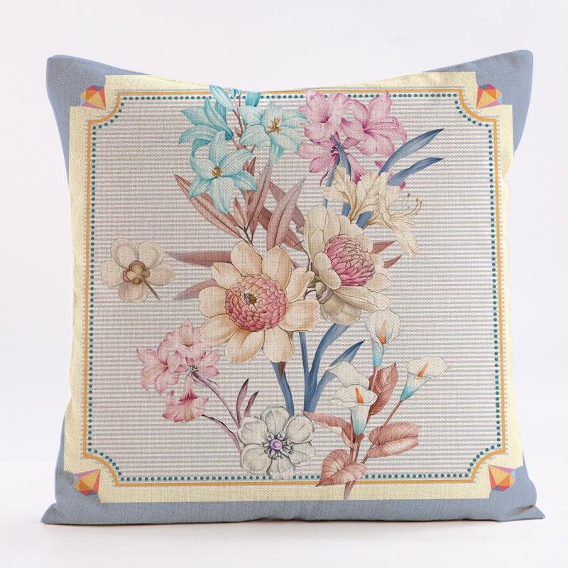 Painted Flower Patterns Throw Pillow Cover With Short Plush Print For Living Room Sofa Decoration Cushion Cover Pillow Covers