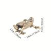 1pc Vintage Brass Frog Figurine - Decorative Golden Toad for Home, Office, or Car - Ideal for Tea Ceremony & Animal Lovers, Tea Pet Decor