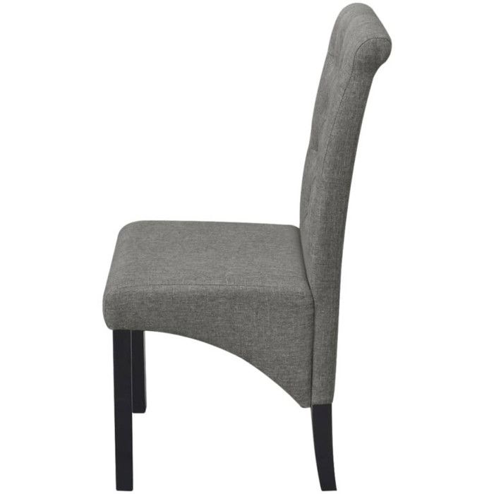 VidaXL 2x Chaise de Salle à Manger Tissu Gris Clair Chaise à Dîner Cuisine 242222