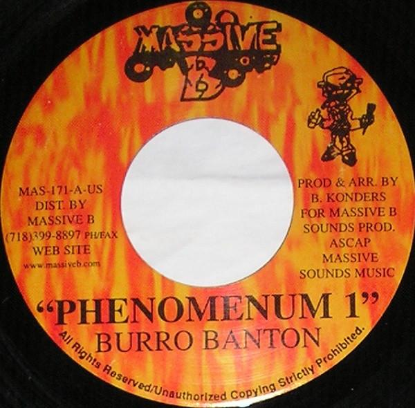 7inch Record BURRO BANTON - Phenomenum 1 MAS171 Massive B US Reggae, Ska & Dub Used