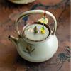 Chinese Hand-painted Butterfly Orchid Ceramic Teapot Small Capacity Handmade Tea Pot Beauty Tea Infuser Kettle Household Tea Set