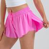 Dames Atletische Sport Fitness Yoga Shorts Hardlopen Leuke Flowy 2 In 1 Tennis Beachvolleybal Honkbal Korte Culottes
