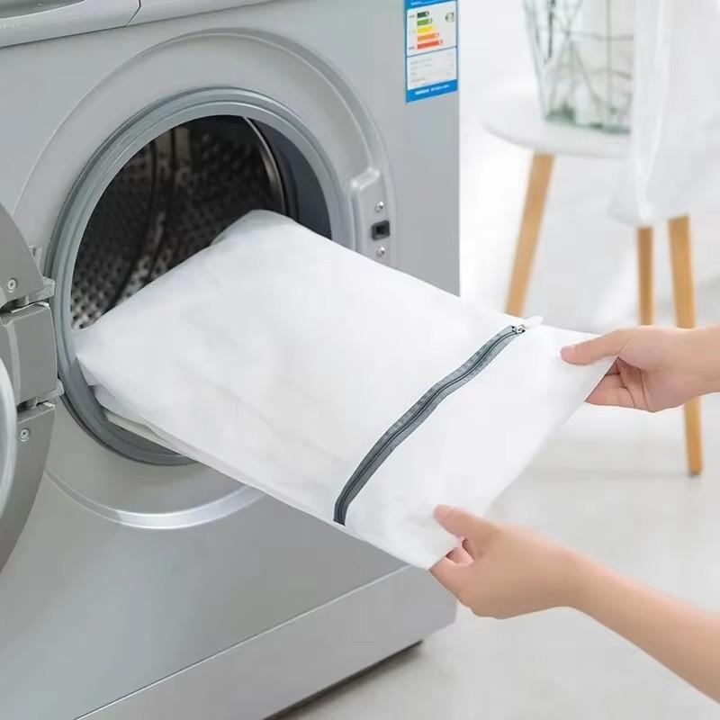 4pcs Zippered Mesh Laundry Bag Polyester Laundry Wash Bags Fine Net Laundry Basket Laundry Bags for Washing Machines Bra Bag