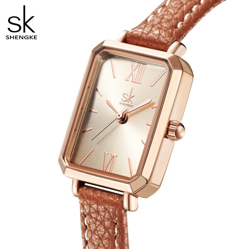 Yonghong Women'S Watch Women'S Niche High-End Temperament Small Brown Watch Square Watch Women'S Guangzhou Watch 0185