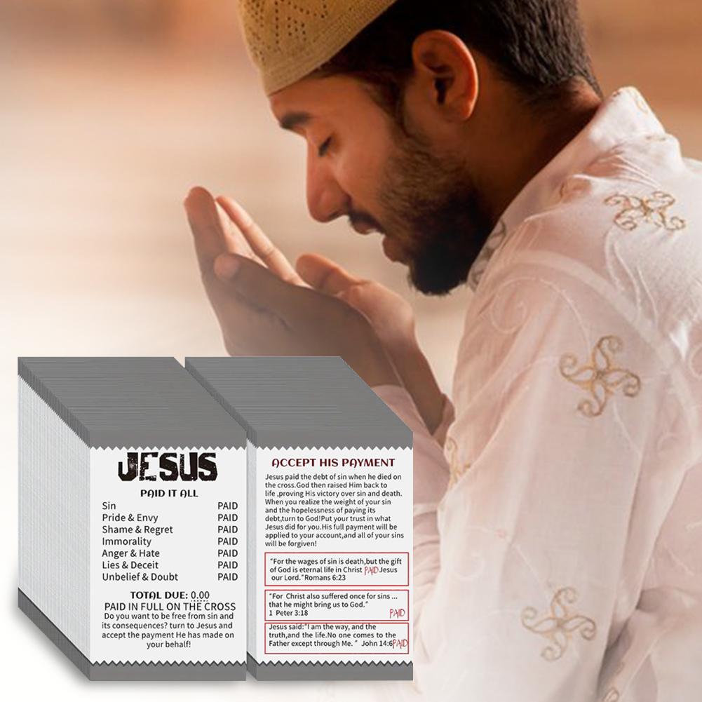 Pocket Little Jesus Bible Christian Tracts Non-Fade Bible Christian Flyer Small Prayer Postcard for Men Women Teens Prayer Gifts