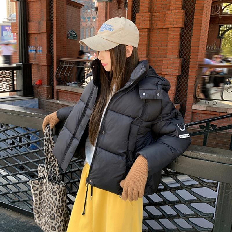 

Новое зимнее короткое повседневное хлопковое пальто для женщин, свободное утолщенное пальто-пуховик XL