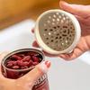 Multifunktionaler Filterdeckel aus Silikon für Gläser zum Einmachen, Abseihen und Ausgießen, passend für Einmachgläser mit breiter Öffnung, Küchenhelfer