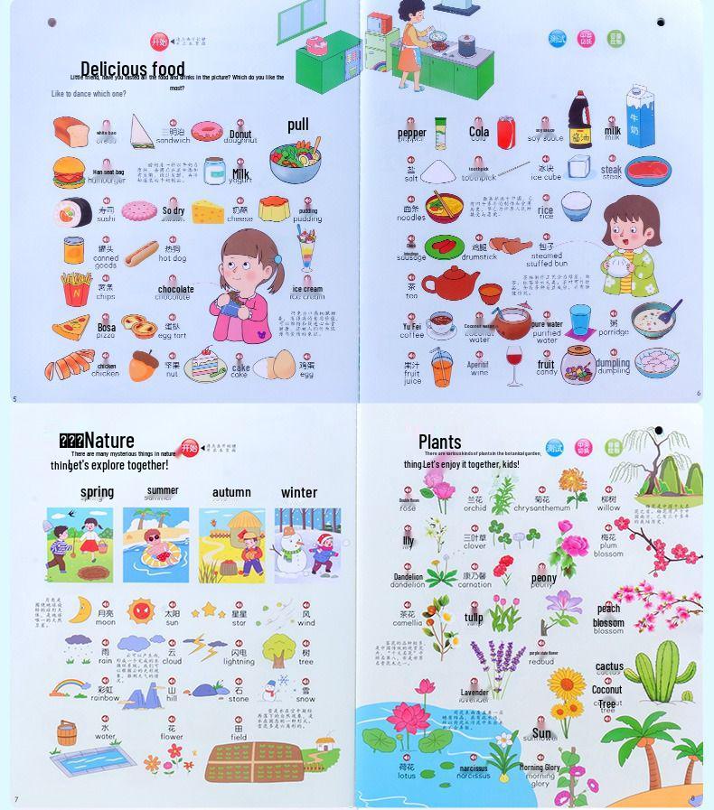 Bilingual Audio Encyclopedia: Interactive Rechargeable Sound Book for Early Childhood Education
