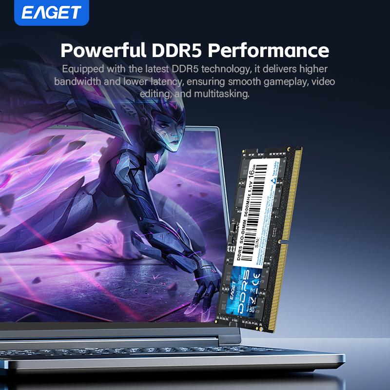 DDR5 RAM Kit,5600MHz Laptop Memory, CL46, High Performance, Energy Efficient, Compatible for Mainstream Notebooks Only,Not for Desktop Computer