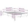 VidaXL Bed Frames Without Mattress Artisan Oak 135x190 Cm, Bedroom Furniture, Bed Base, Double Bed, Bed, Bed Frame, 861074