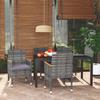 5pcs Garden Dining Set Wicker Resin