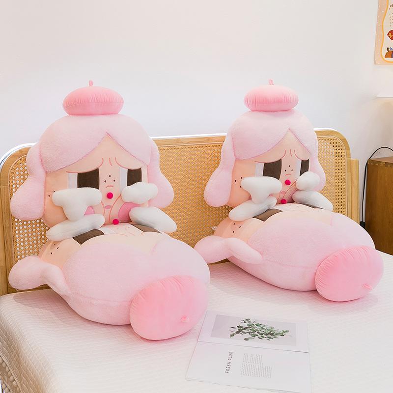 Crying Baby Throw Pillow Doll Bubble Plush Toy Matt Doll Bed Pillow Sofa Cushion Ornament