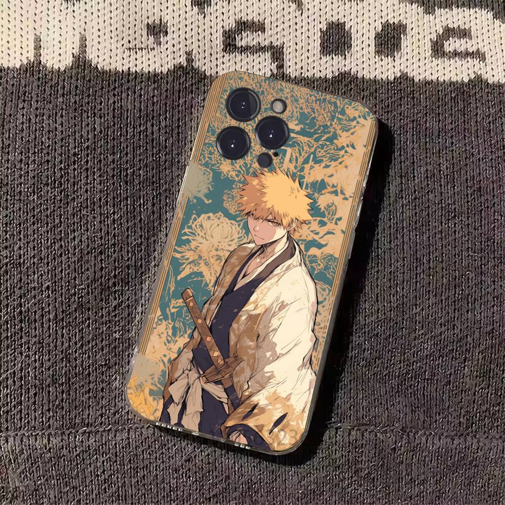 Kurosaki Ichigo B-Bleach Rukia Phone Cases For iPhone 17 16 15 14 13 12 11 Pro Max Plus Luxury Camera Protection Plastic