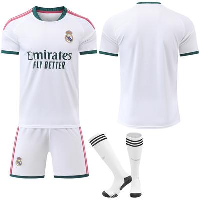 27 Real Madrid Home Court Ronaldo No. 7 Jersey Bellingham No. 5 Mbappe No. 10 Football Jersey Set
