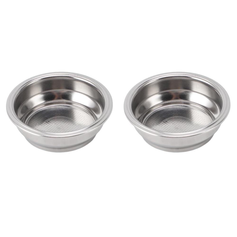 2er-Set 58mm Siebträgerkorb Doppellagiger Espresso-Filterkorb Für Portafilter Kaffeemaschine