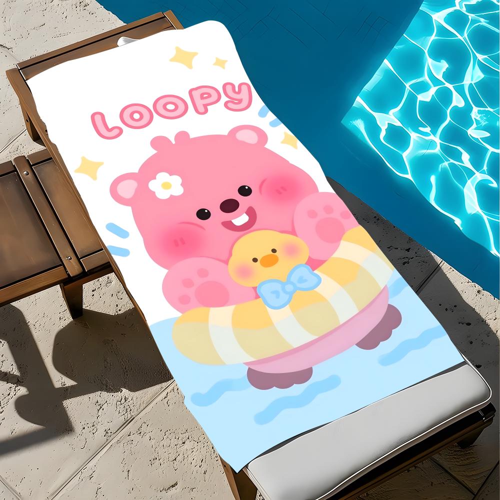 Cartoon Loopy Towel Towel Soft Pool Gift For Travel Gym Shower Cool Camping Quick Dry Sports  Large Beach Towel
