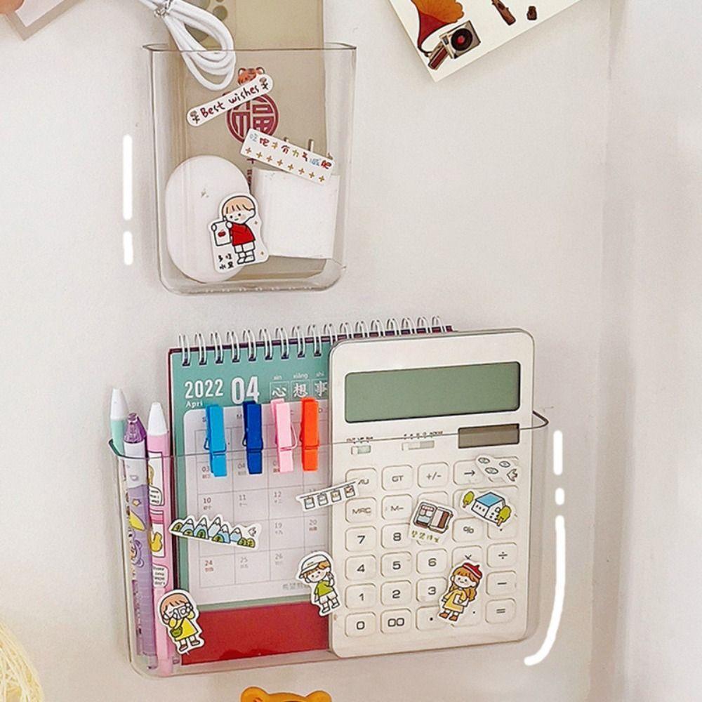 Wall-mounted Storage Box No Punch Makeup Tools Storage Box New Remote Control Holder