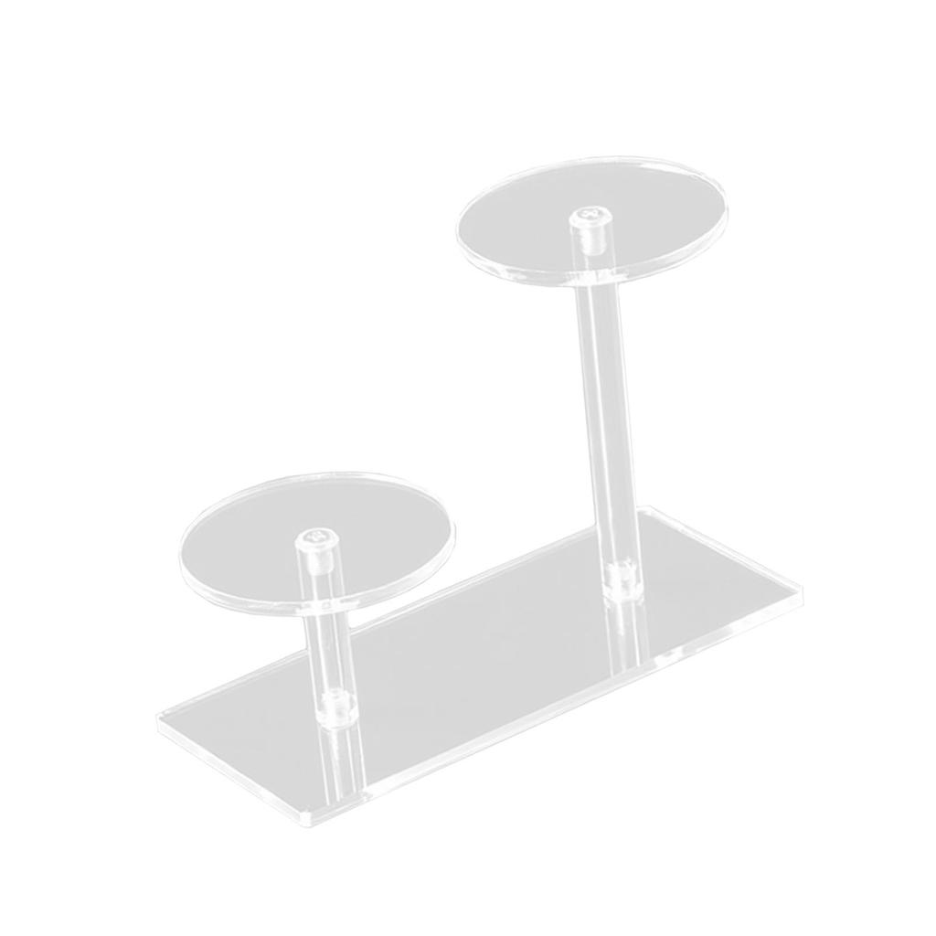 Acryl Display Erhöhungen Klarer Scheibe Durchmesser 6,5 cm Platzsparender Abgestufter Parfüm Organizer Dekoration Halter für Mini-Figuren Spielzeug Zuhause