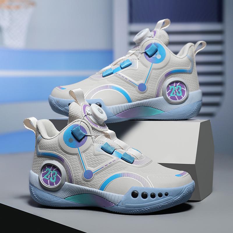 Men's Shoes Summer Breathable Teenage Basketball Shoes Men's Junior High School Students Sneakers