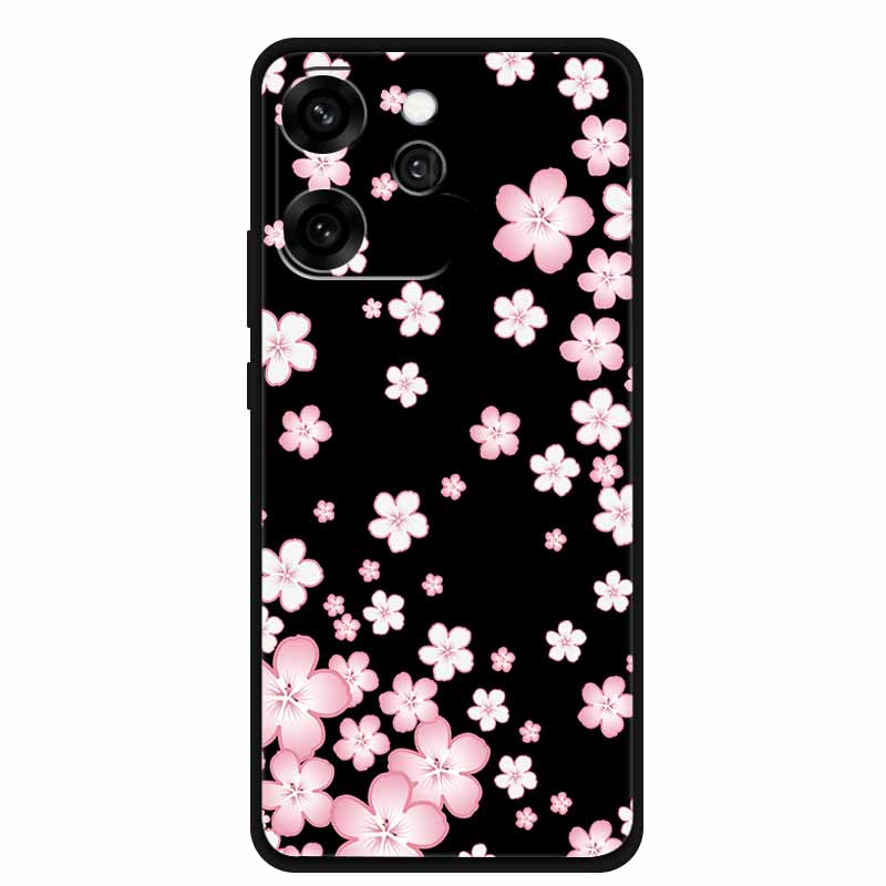 For Oppo Reno15 Phone Case TPU Soft Silicone Tech Style Case for Oppo Reno 15 Flower Heart-shaped Protector Cover PLW110 Coque